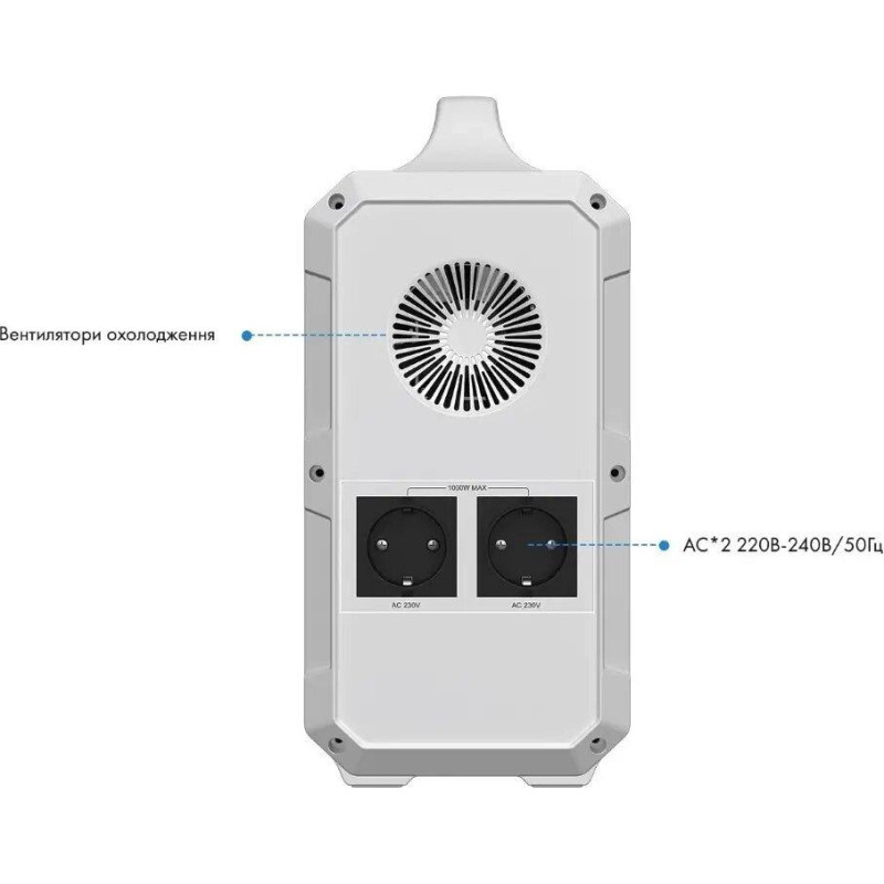Зарядна станція BLUETTI PowerOak EB240, Блакитний