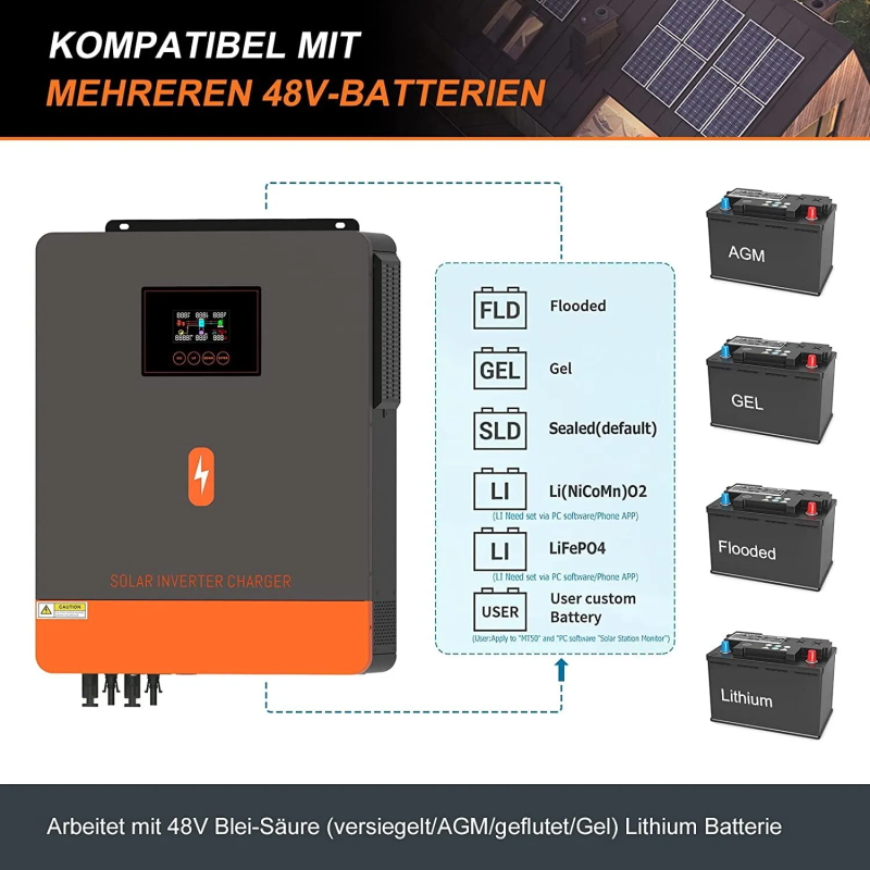 Гібридний сонячний інвертор (hybrid) PowMr POW-HVM10.2M