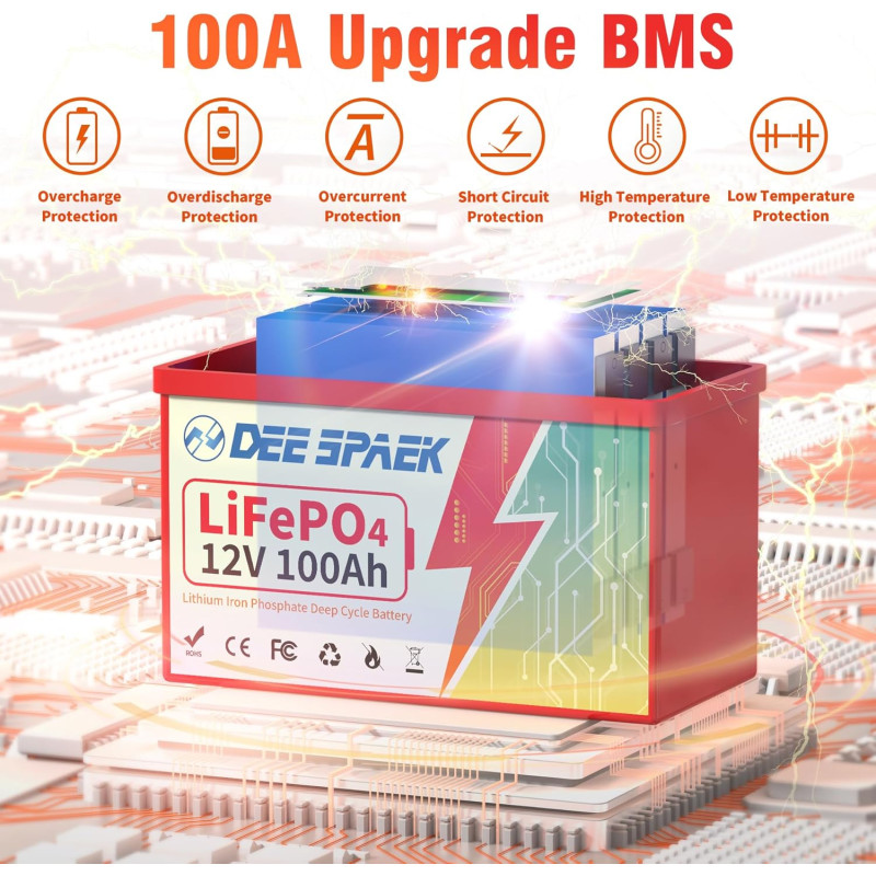 Акумулятор для ДБЖ DeeSpaek LiFePO4 Battery 12V 100Ah