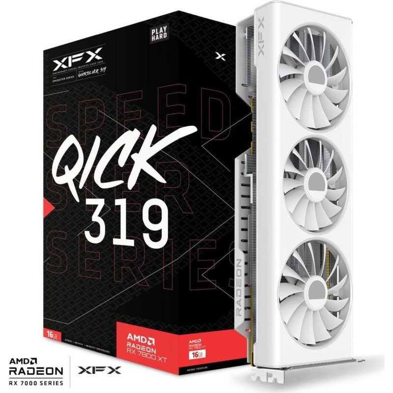 XFX Radeon RX 7800 XT Speedster QICK 319 Core Edition White (RX-78TQICKW9)