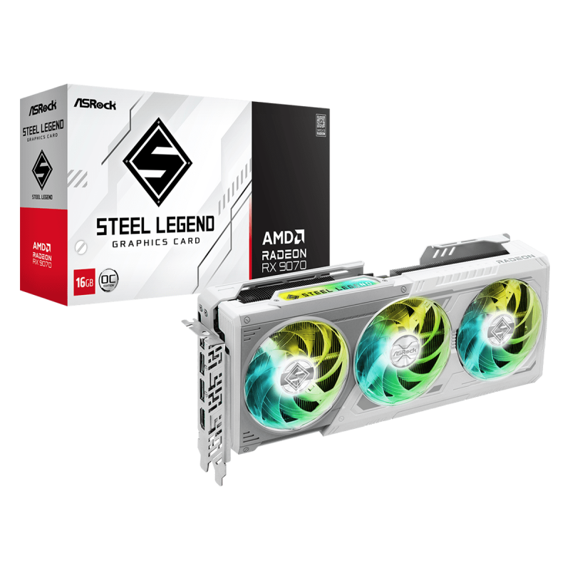 ASRock Radeon RX 9070 Steel Legend 16GB OC (RX9070 SL 16GO)