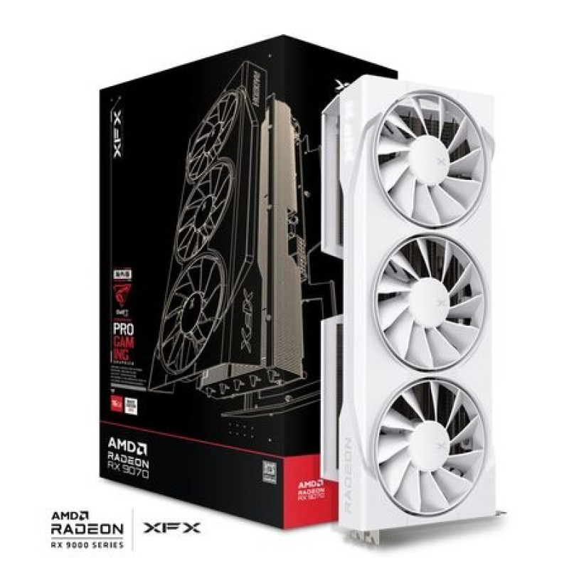 XFX Swift AMD Radeon RX 9070 OC White Triple Fan Gaming Edition (RX-97SWFB3W9)