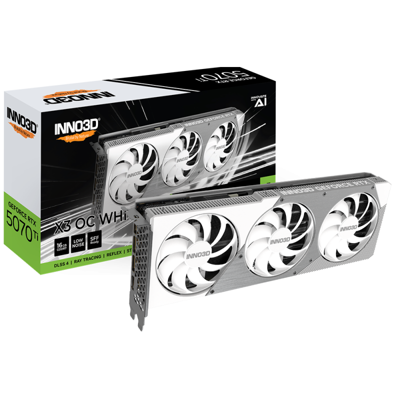 INNO3D GeForce RTX 5070 Ti X3 OC White (N507T3-16D7X-176068W)