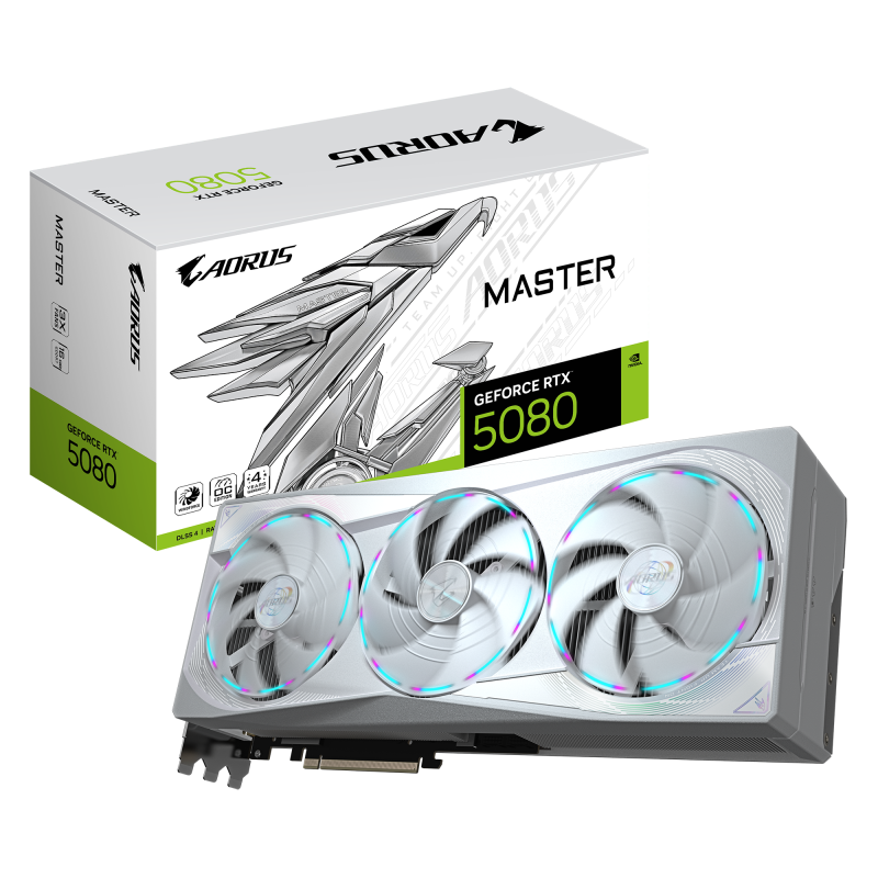 GIGABYTE AORUS GeForce RTX 5080 MASTER ICE 16G (GV-N5080AORUSM ICE-16GD)