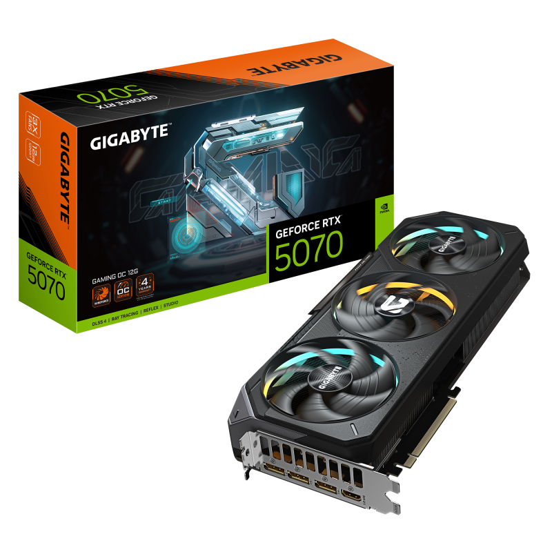 GIGABYTE GeForce RTX 5070 GAMING OC 12G (GV-N5070GAMING OC-12GD)
