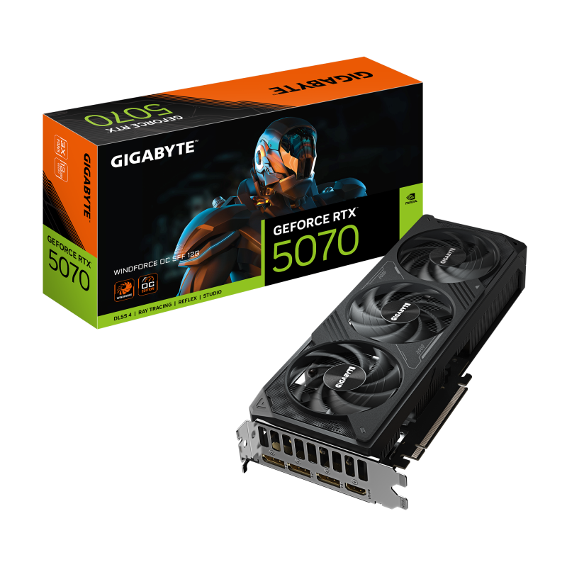 GIGABYTE GeForce RTX 5070 WINDFORCE OC SFF 12G (GV-N5070WF3OC-12GD)