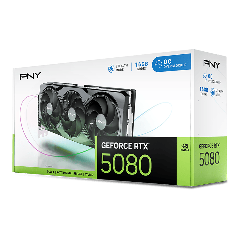 PNY GeForce RTX 5080 Overclocked Triple Fan (VCG508016TFXPB1-O)
