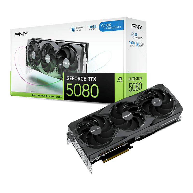 PNY GeForce RTX 5080 Overclocked Triple Fan (VCG508016TFXPB1-O)