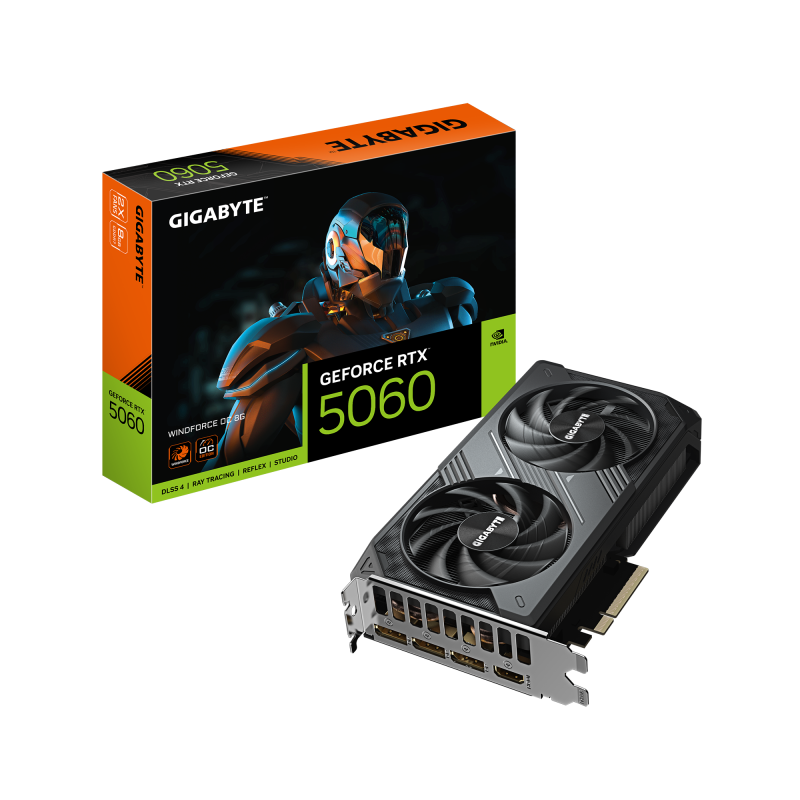 GIGABYTE GeForce RTX 5060 WINDFORCE OC 8G (GV-N5060WF2OC-8GD)