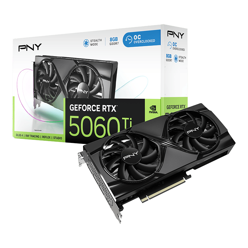PNY GeForce RTX 5060 Ti VERTO OC Dual Fan (VCG5060T8DFXPB1-O)