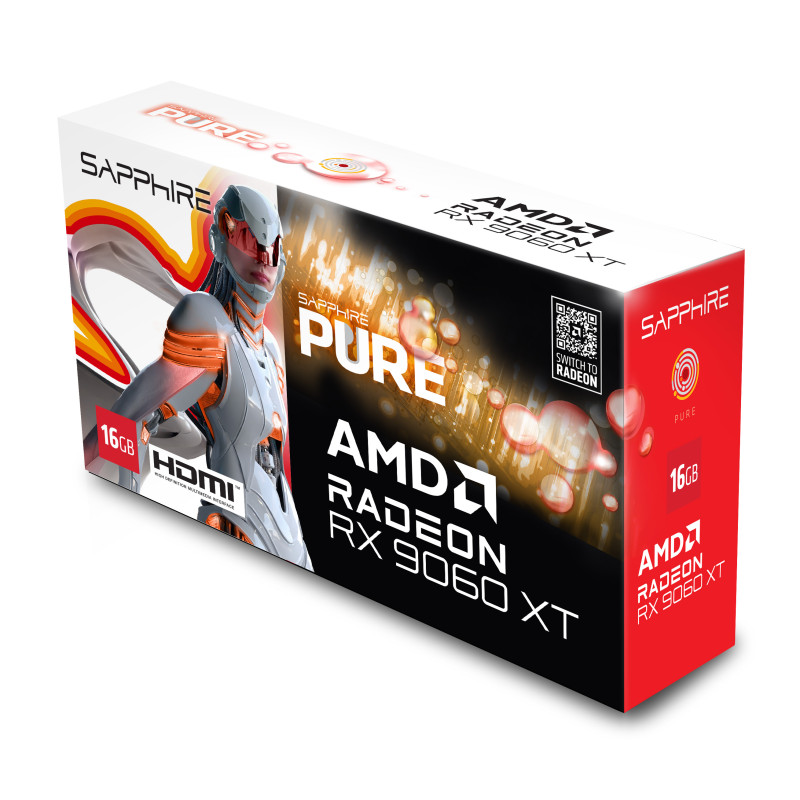 Sapphire Radeon RX 9060 XT 16GB PURE GAMING OC (11350-02-20G)