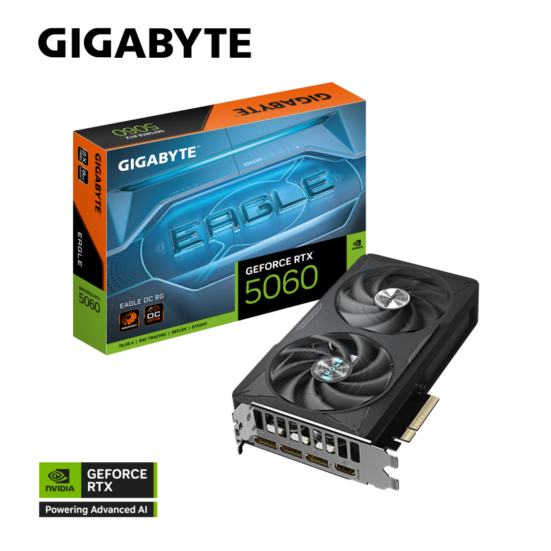 GIGABYTE GeForce RTX 5060 EAGLE OC 8G (GV-N5060EAGLE OC-8GD)