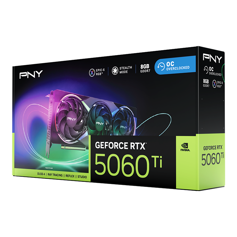 PNY GeForce RTX 5060 Ti ARGB EPIC-X RGB Overclocked Triple Fan (VCG5060T8TFXXPB1-O)