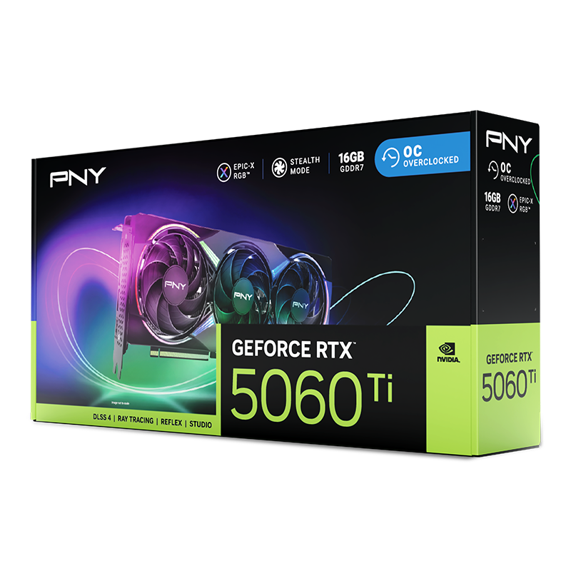 PNY GeForce RTX 5060 Ti ARGB EPIC-X RGB Overclocked Triple Fan (VCG5060T16TFXXPB1-O)
