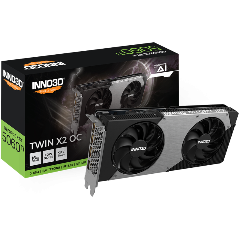 INNO3D GeForce RTX 5060 Ti 16GB TWIN X2 OC (N506T2-16D7X-191073N)