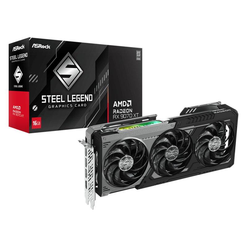 ASRock Radeon RX 9070 XT Steel Legend Dark 16GB (RX9070XT SLD 16G)