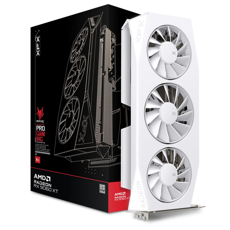 XFX Mercury AMD Radeon RX 9060XT White Gaming Edition (RX-96TMERCW9)