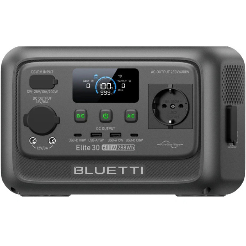 зарядна станція BLUETTI Elite 30 V2 600W 288Wh (P-EL30V2-EU-GY-BL-010)