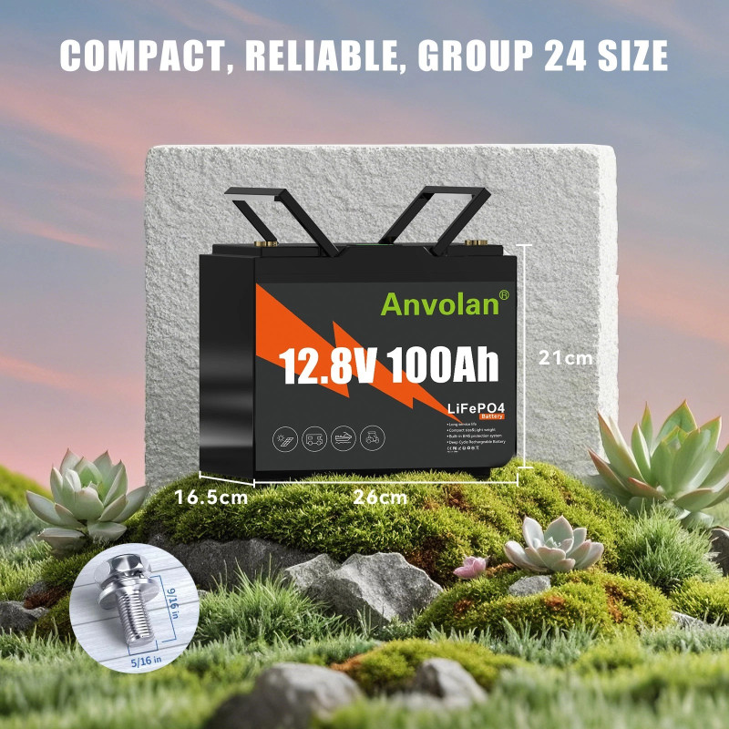 акумулятор для ДБЖ ANVOLAN 12V 100A LCD-XP-LFP12100C