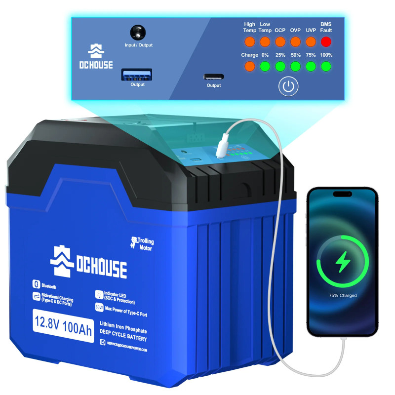 Акумулятор для ДБЖ DCHouse LiFePO4 12.8V 100Ah