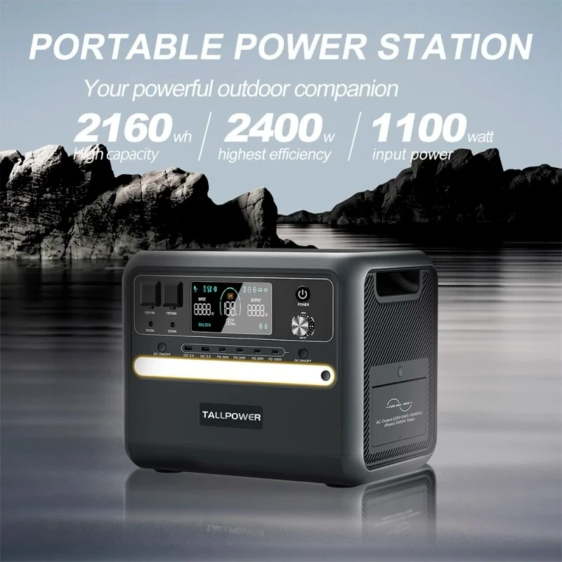 Зарядна станція TALLPOWER V2400, 2400Вт, 2160Вт/год, 12 місяців, Новий