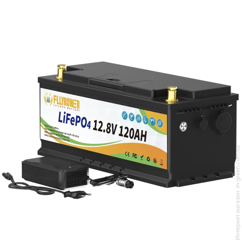 Акумулятор FLLYROWER LiFePO4 12V/120AH