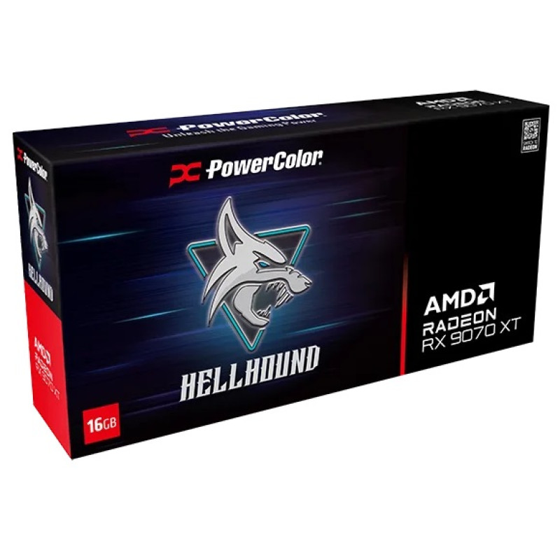 PowerColor Hellhound AMD Radeon RX 9070 XT 16GB GDDR6 (RX9070XT 16G-L/OC)