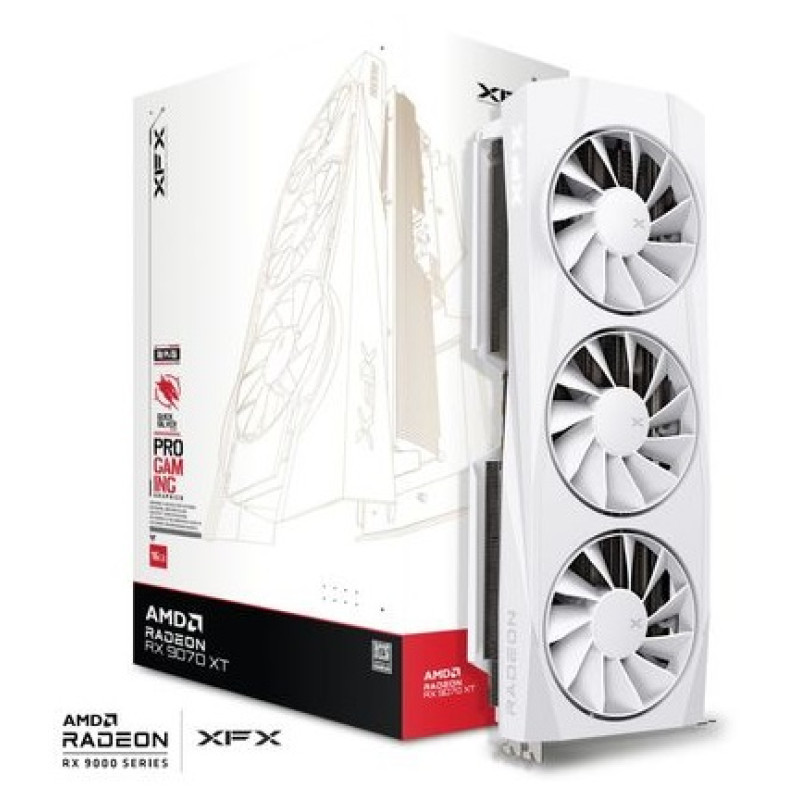 XFX Quicksilver AMD Radeon RX 9070XT White Gaming Edition (RX-97TQICKW9)