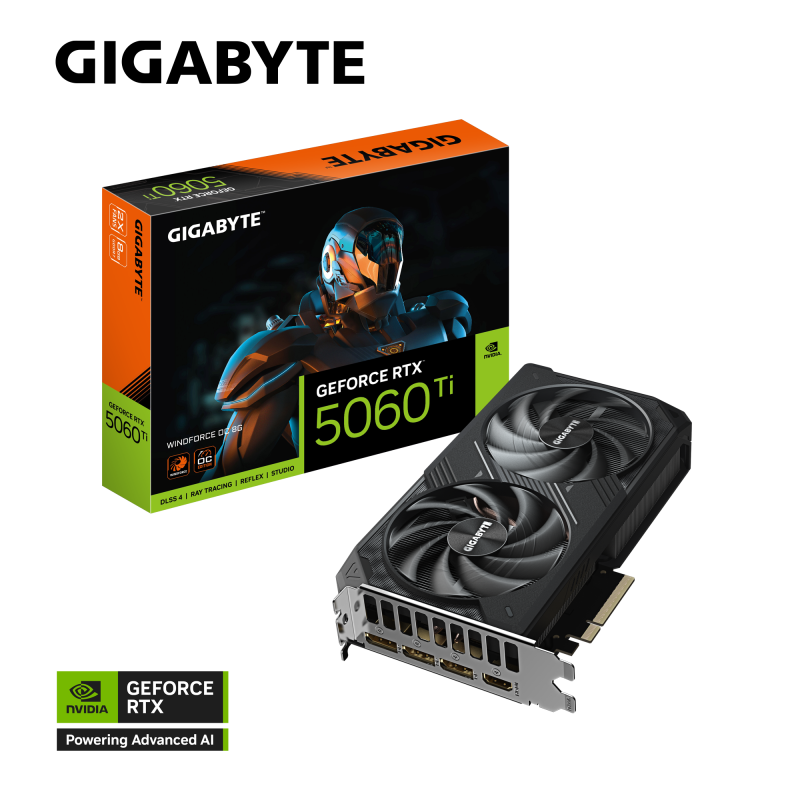 GIGABYTE GeForce RTX 5060 Ti WINDFORCE OC 8G (GV-N506TWF2OC-8GD)