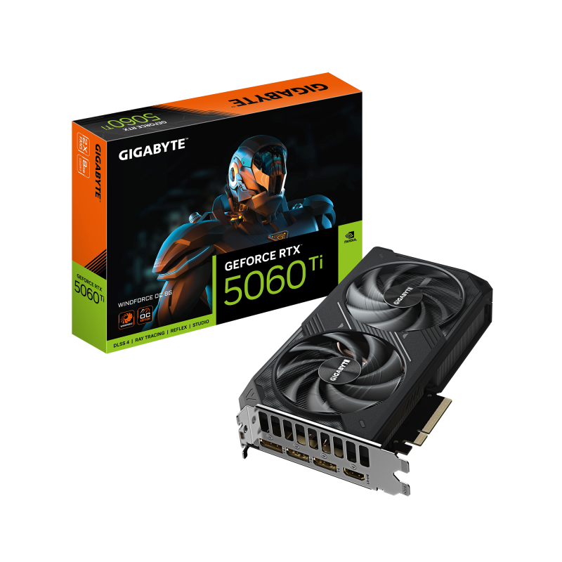 GIGABYTE GeForce RTX 5060 Ti WINDFORCE OC 8G (GV-N506TWF2OC-8GD)