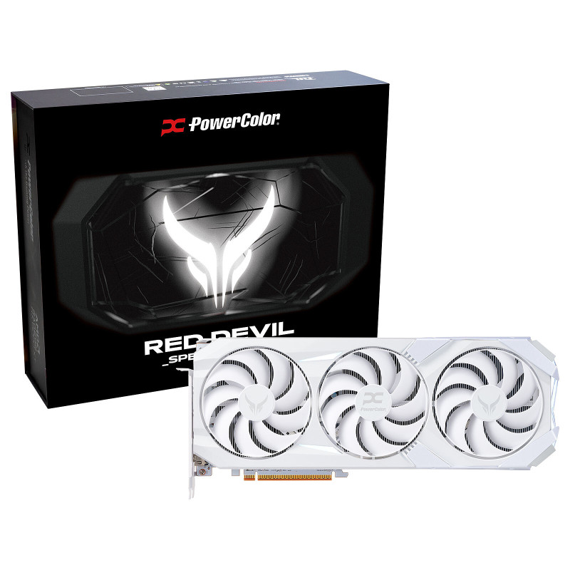 PowerColor Red Devil Spectral White AMD Radeon RX 9070 XT 16GB GDDR6 (RX9070XT 16G-E/OC/WHITE)