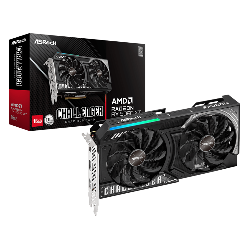 ASRock Radeon RX 9060 XT Challenger 16GB OC (RX9060XT CL 16GO)