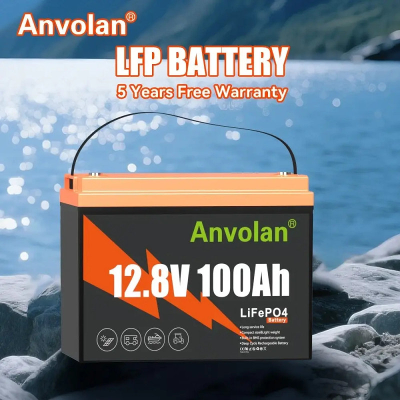 Акумулятор для ДБЖ/інвертора Anvolan LiFePO4 12V 100A