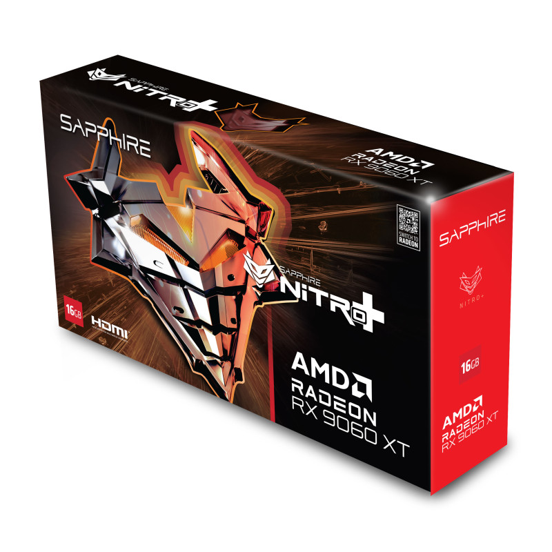 Sapphire Radeon RX 9060 XT 16GB NITRO+ GAMING OC (11350-01-20G)